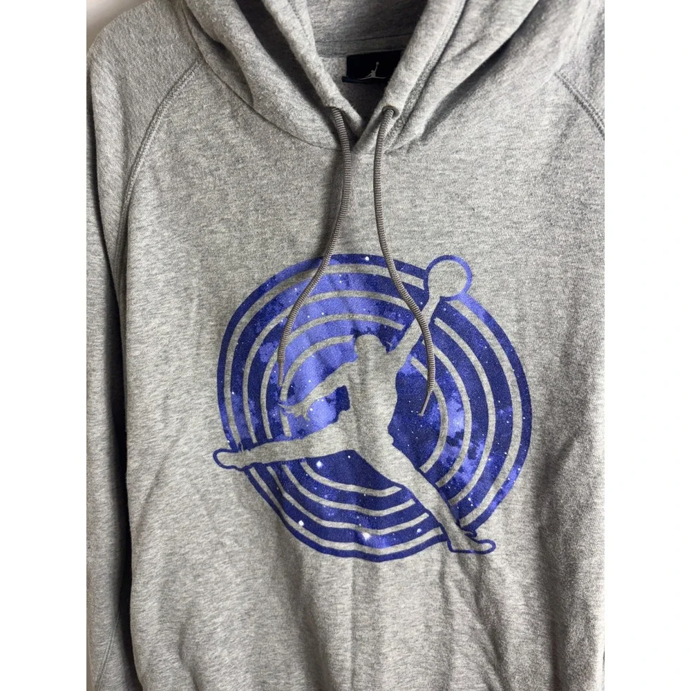 Jordan Space Jam 20th Anniversary Hoodie Mens XL Grey Purple Jumpman 823714-063